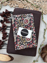 Brown Handloom Cotton Saree With Kalmkari Print Blouse